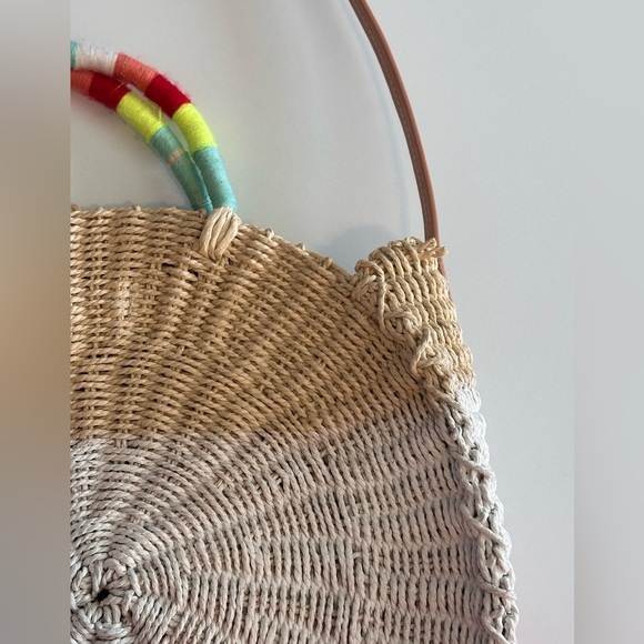 J. Crew Pink and White Rattan Purse - Picture 7 of 12